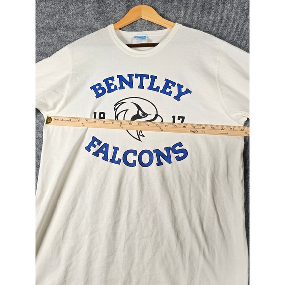 Bentley Falcons College Champion T Shirt Mens X Large White Graphic - Picture 2 of 6